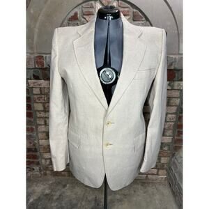 blazer sport coat tweed Vintage tan 1980s